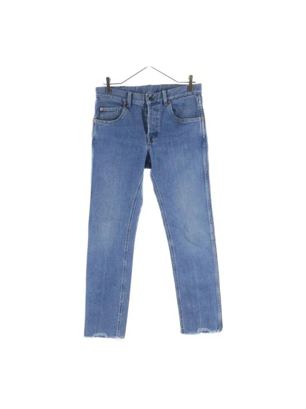 Gucci Stretch Denim Pants Button Fly Jeans Indigo